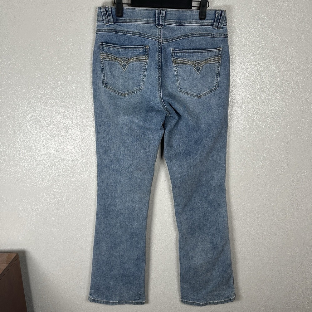 Democracy Ab Solution Bootcut Jeans Womens Size 8 Blue Medium Wash Stretch Denim - Picture 3 of 7